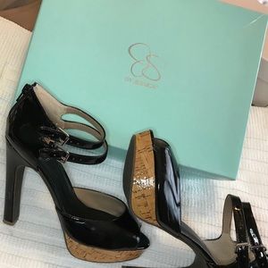 Jessica Simpson Black Open-toe